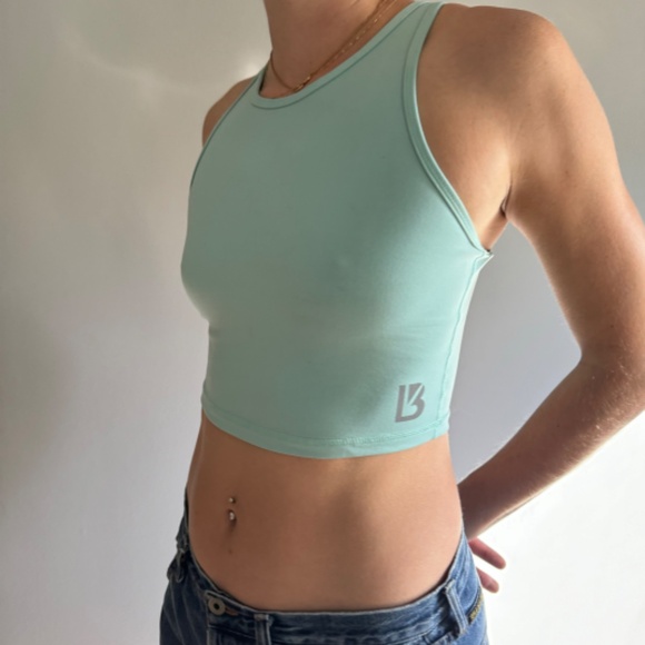 BuffBunny Teal Cropped Tank - Picture 1 of 8